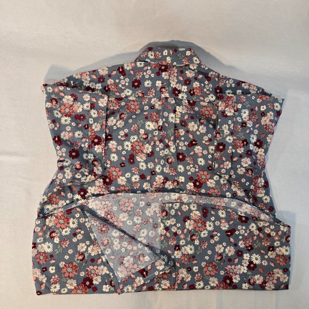 Vintage KENNINGTON LTD. Grandpa UNISEX Festival Green Floral Shirt Men's Size L. - Picture 6 of 16